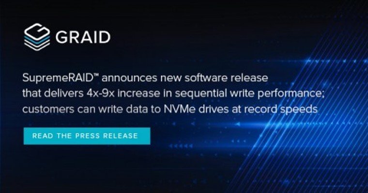 Graid Technology anuncia un aumento masivo del rendimiento con la nueva versión del software SupremeRAID(TM)