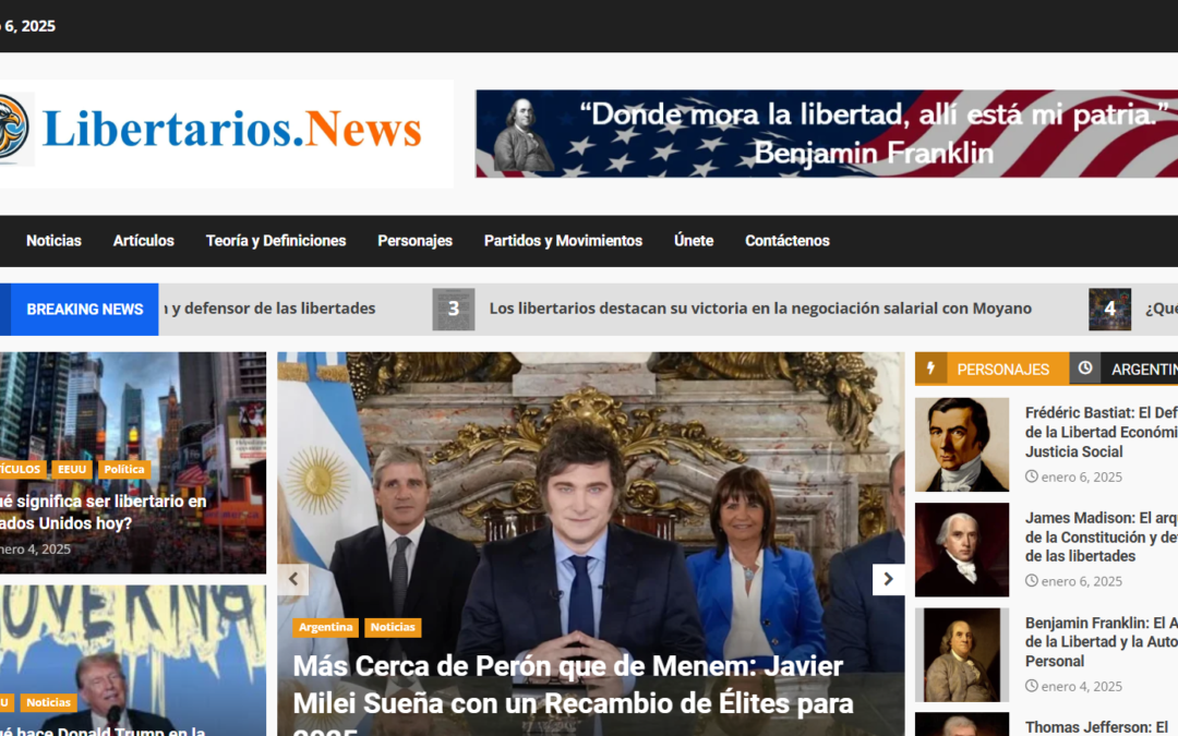 Lanzamiento de Libertarios.News El Primer Portal de Noticias y Actualidad Libertaria en Español